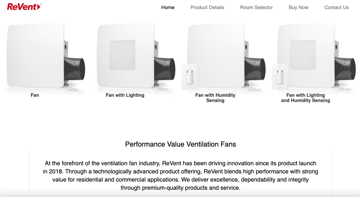 ReVent Bathroom Ceiling Exhaust Fan